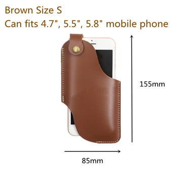 Xajzpa Soft PU Leather Phone Case for Men Pouch Belt Waist Bag for iPhone Huawei Xiaomi Loop Holster Case Wallet Purse Phone Holder